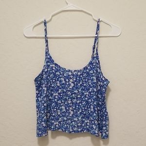 Blue floral croptop